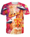 Bacon Pizza Space Cat T-Shirt